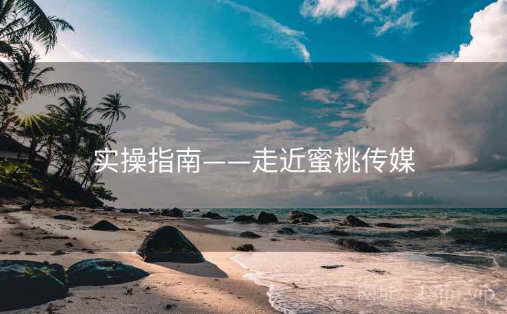 实操指南——走近蜜桃传媒 第2张 实操指南——走近蜜桃传媒 第2张